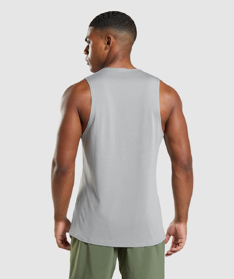 Camiseta Tirantes Gymshark Arrival Hombre Gris | CO 3190AHK